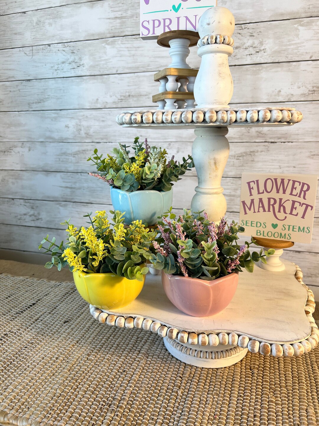 Spring Floral Arrangement, Spring Home Decor, Spring Centerpiece ...