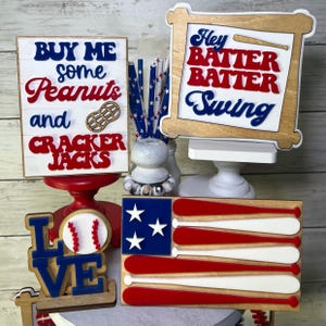 Baseball Tiered Tray Decor, Baseball home decor, Baseball Tiered Tray Signs, Spring Baseball Tiered Tray Decor, Sports Tiered Tray Decor