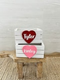Personalized Valentine's Day mini wood crates, Valentine gift boxes, personalized valentine gift, valentine decor, personalized gift crate