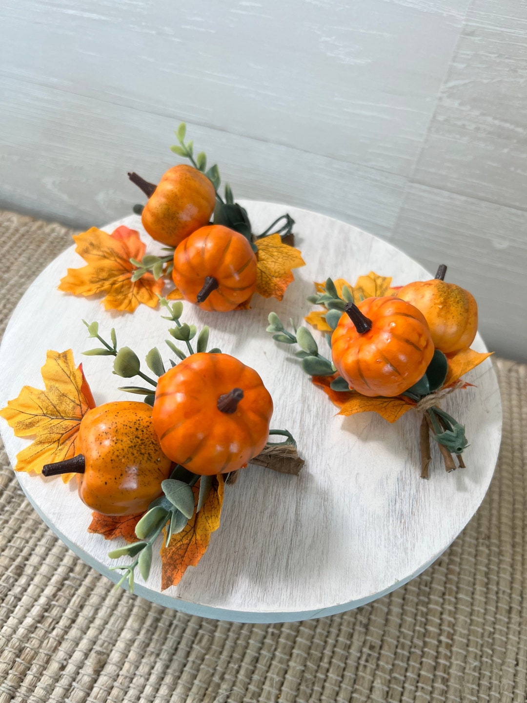 Fall Tiered Tray Decor, Fall Tiered Tray Greenery Decor, Wheatgrass, Tiered Tray Accessory