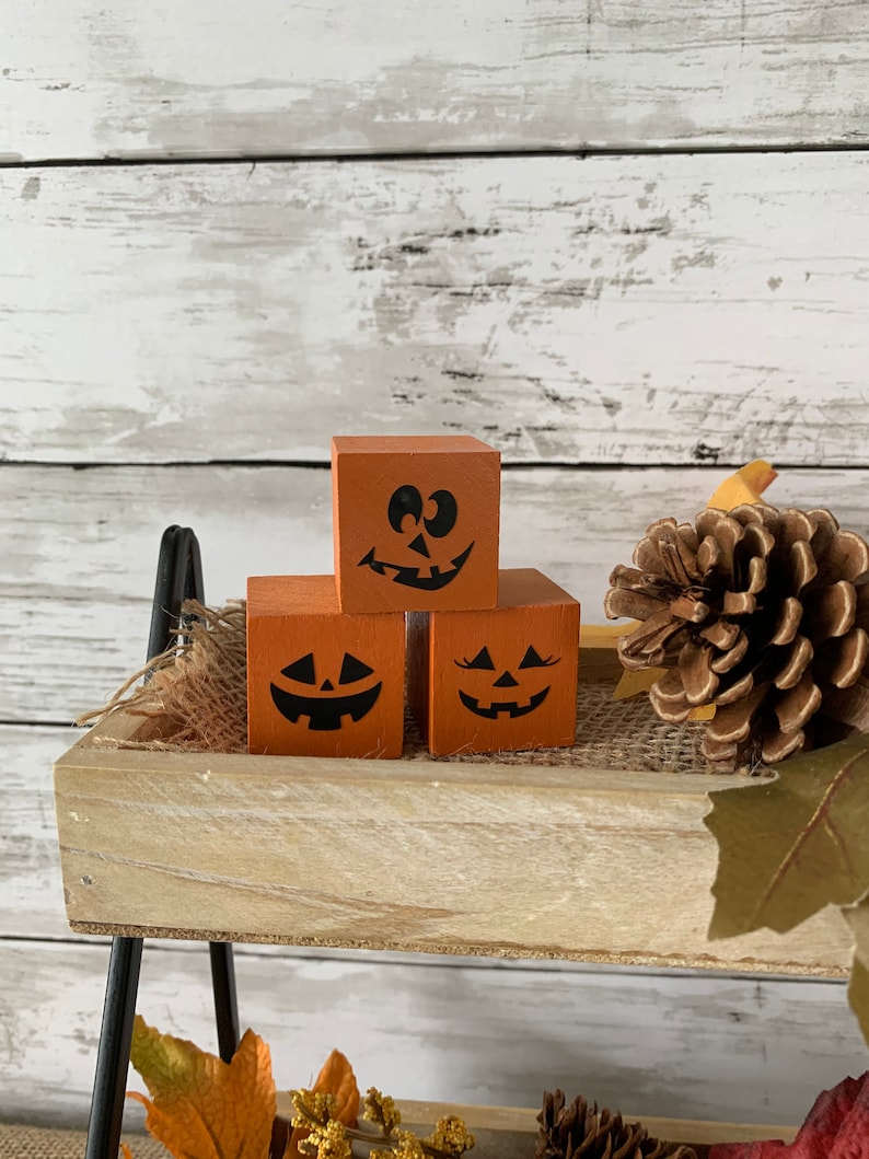 Halloween Tiered Tray Decor, Fall Tiered Tray Decor, Jack O Lantern ...