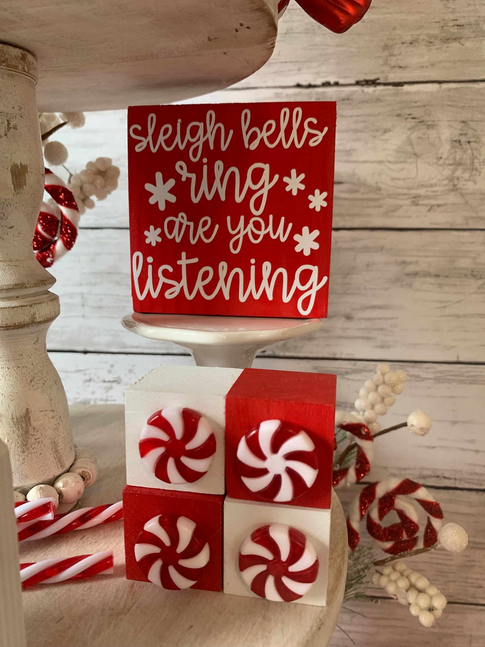 Christmas Tiered Tray Decor Bundle Holiday Tiered Tray Etsy