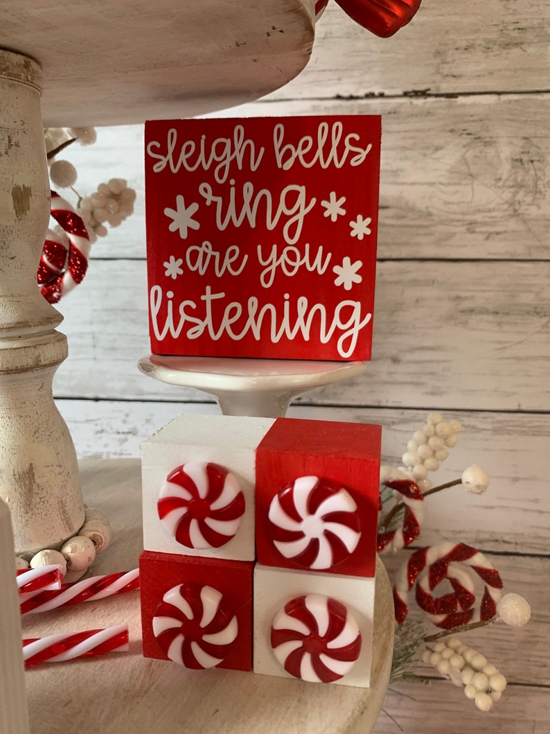 Christmas Tiered Tray Decor Bundle Holiday Tiered Tray Etsy