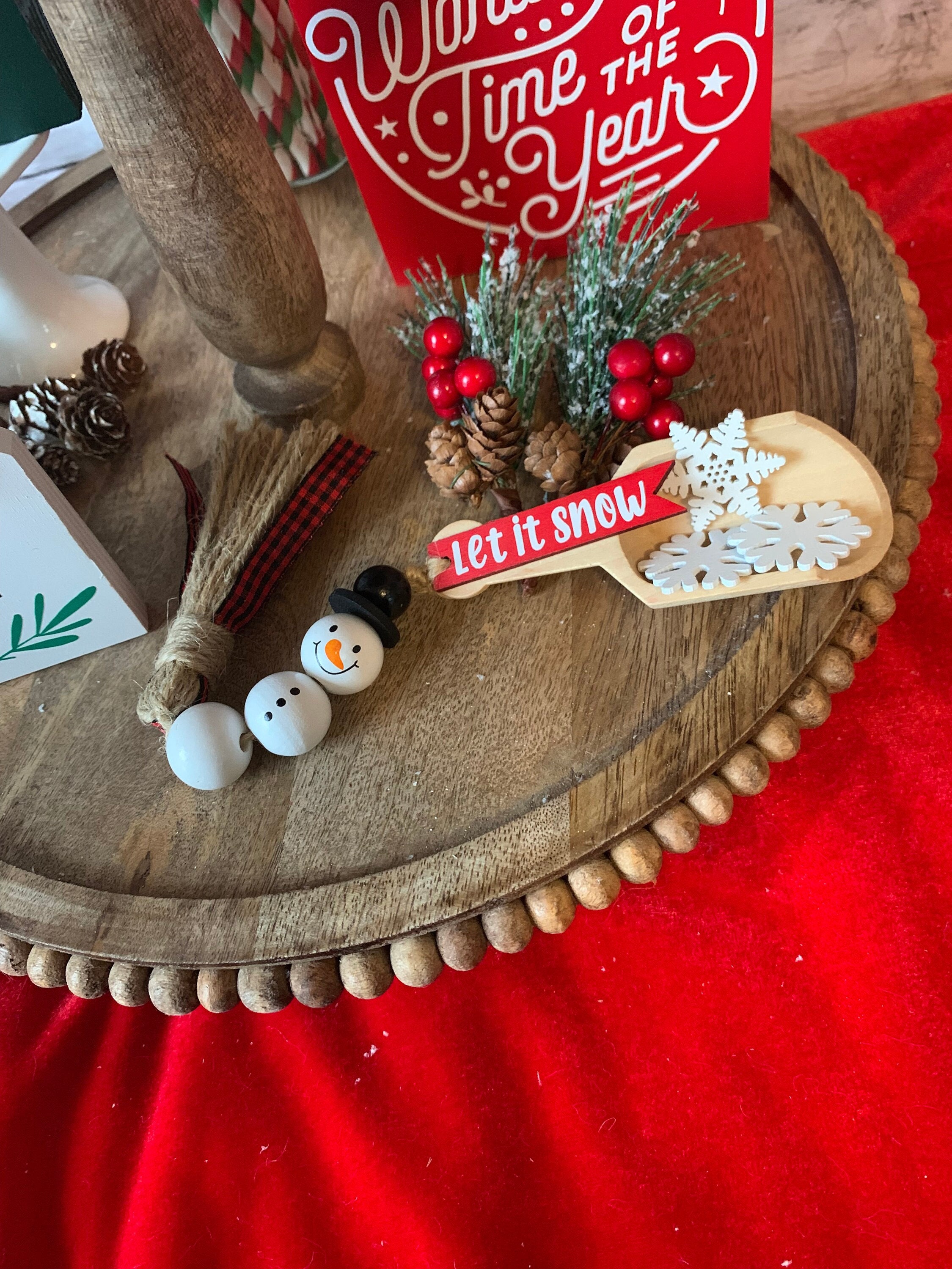 Mini Scoop for tiered tray, Christmas tiered tray decor, Mini wood…
