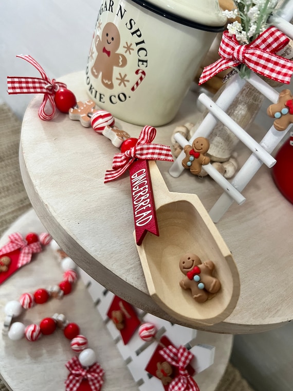 Gingerbread Man Mini Scoop for Tiered Tray, Christmas Tiered Tray