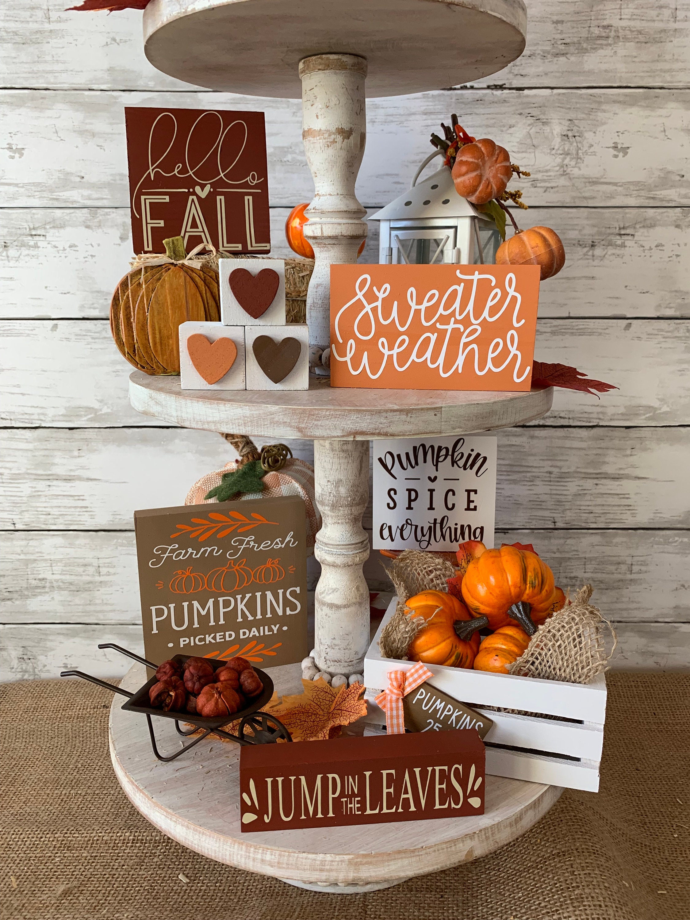  Fall Decor - Fall Decorations for Home - 2 Pack Mini