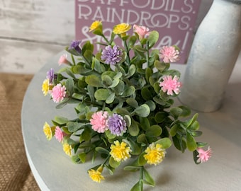 Spring Tiered Tray Decor, Spring Tiered tray greenery decor, Tiered tray filler, tiered tray accessory, tiered tray florals, spring decor