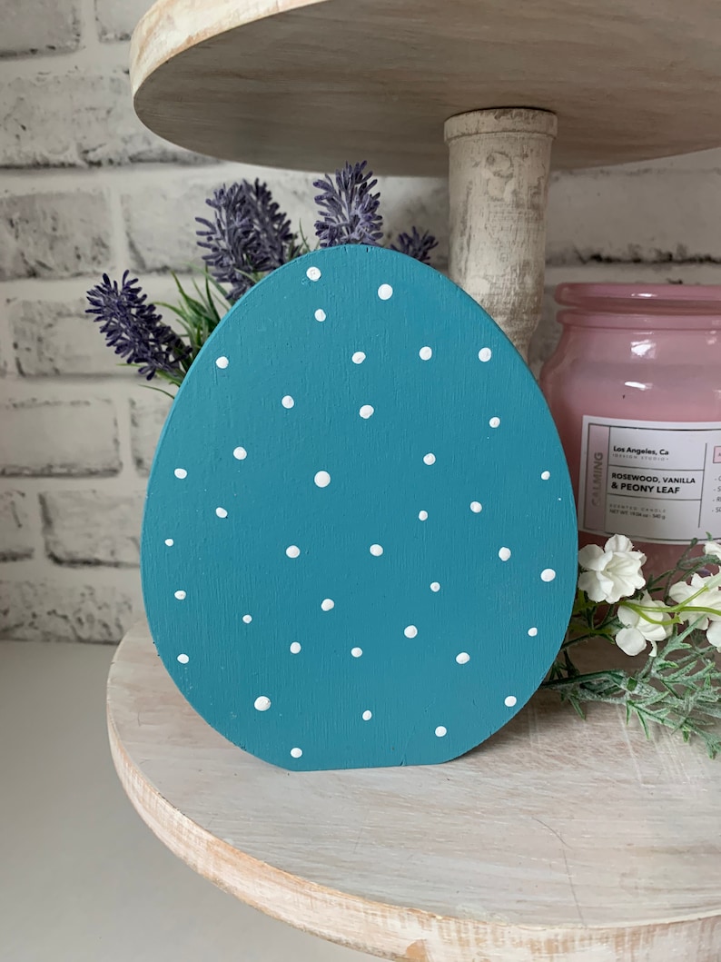 Farmhouse Easter Decor Easter tiered tray decor Easter Egg decor Wooden Easter eggs Set of 3 Rustic Easter Easter mantle /& shelf decor