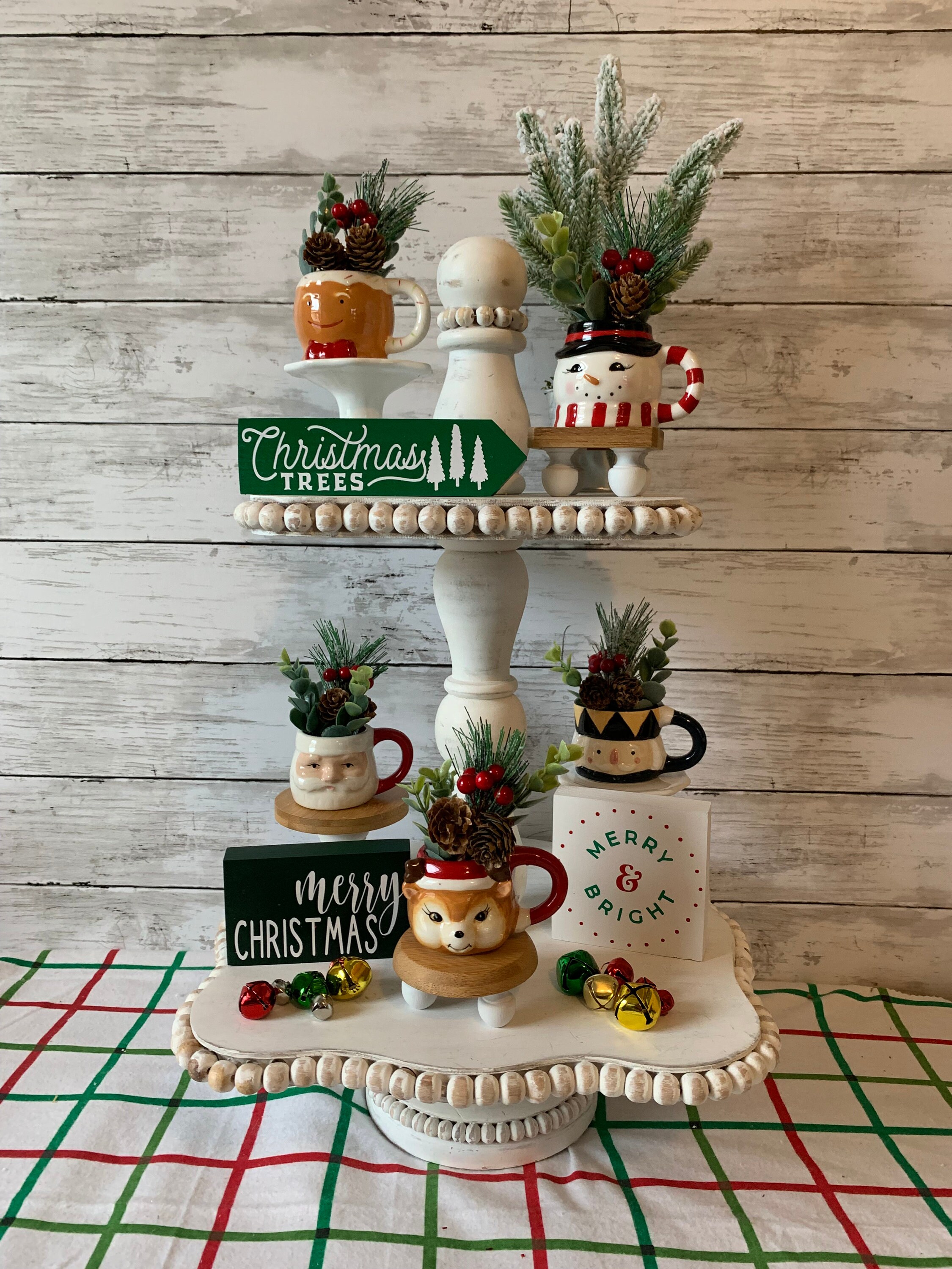 Nefelibata Christmas Tiered Tray Decor with Faux Whipped Cream Mug Toppers  Winter Holidays Gifts for…See more Nefelibata Christmas Tiered Tray Decor