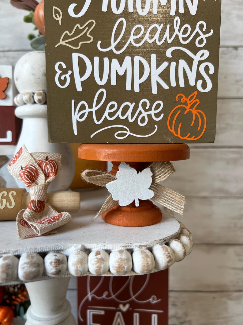 Diy Fall Riser Risers for Tiered Tray, Fall Tiered Tray Decor, Mini Wooden Riser ...