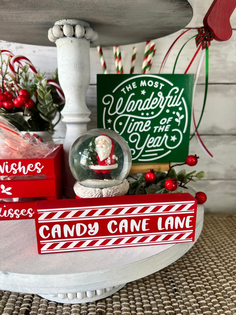 Christmas Tiered Tray Decor Bundle Holiday Tiered Tray Etsy