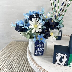 Father's Day Tiered Tray Decor, Father's Day Mini Floral Arrangement ...