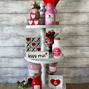 Valentine's Tiered Tray Decor, Love Potion, Valentines Day Tiered Tray ...