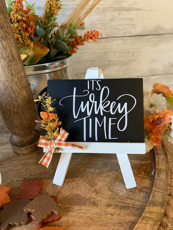 Harvest autumn decor Thanksgiving Decor mini wooden books stack tier tray decor Fall tiered tray decor Thankful & Blessed sign