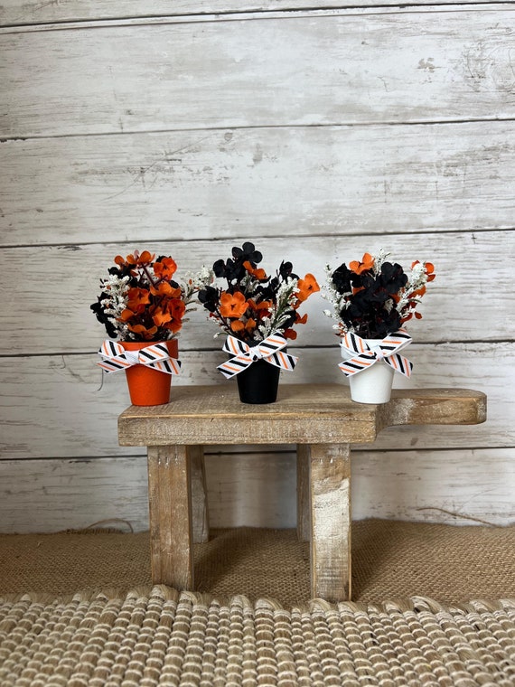 Orange Halloween Pot Arrangement Orange Halloween Pot Arrangement
