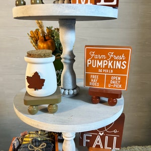 Set of 3 Mini Risers for Tiered Tray, Tiered Tray Decor, Mini Wooden ...