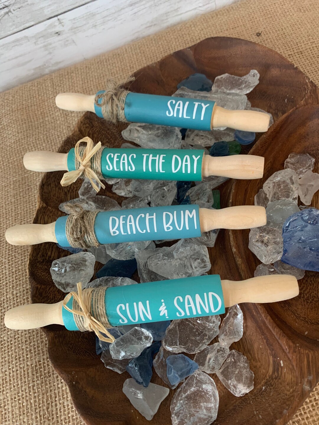 Mini Rolling Pin for Tiered Tray Beach Theme Decor Tiered Etsy