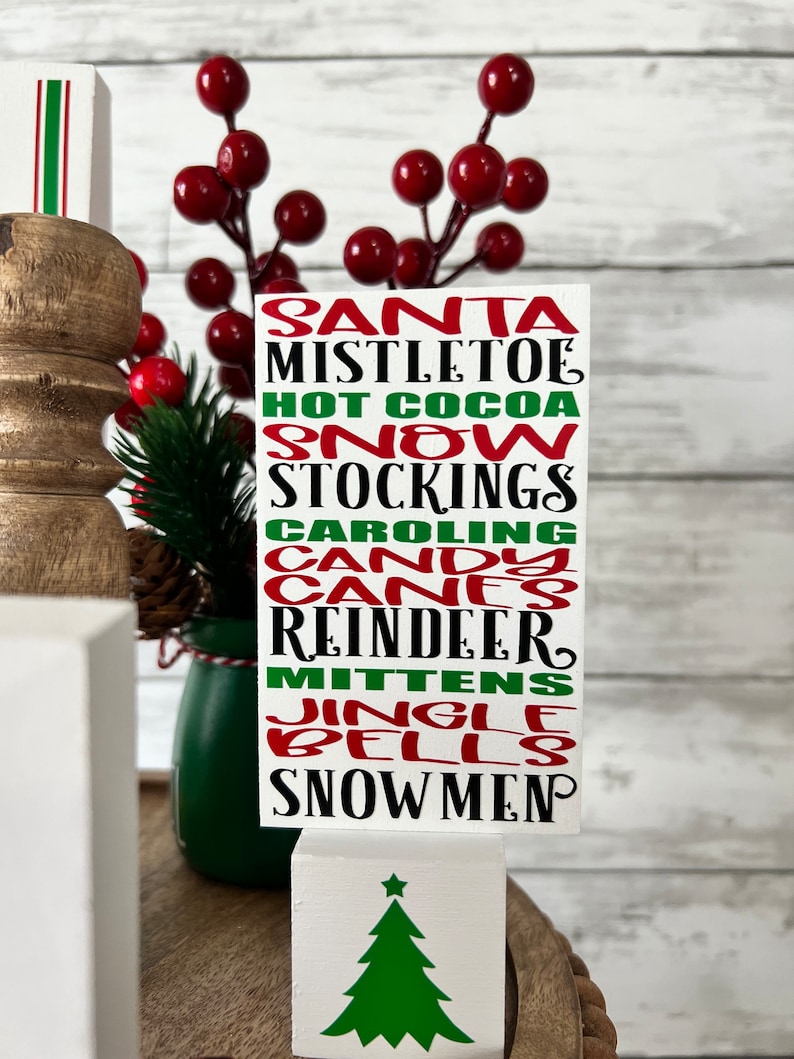 Christmas Tiered Tray Decor Bundle Holiday Tiered Tray Etsy