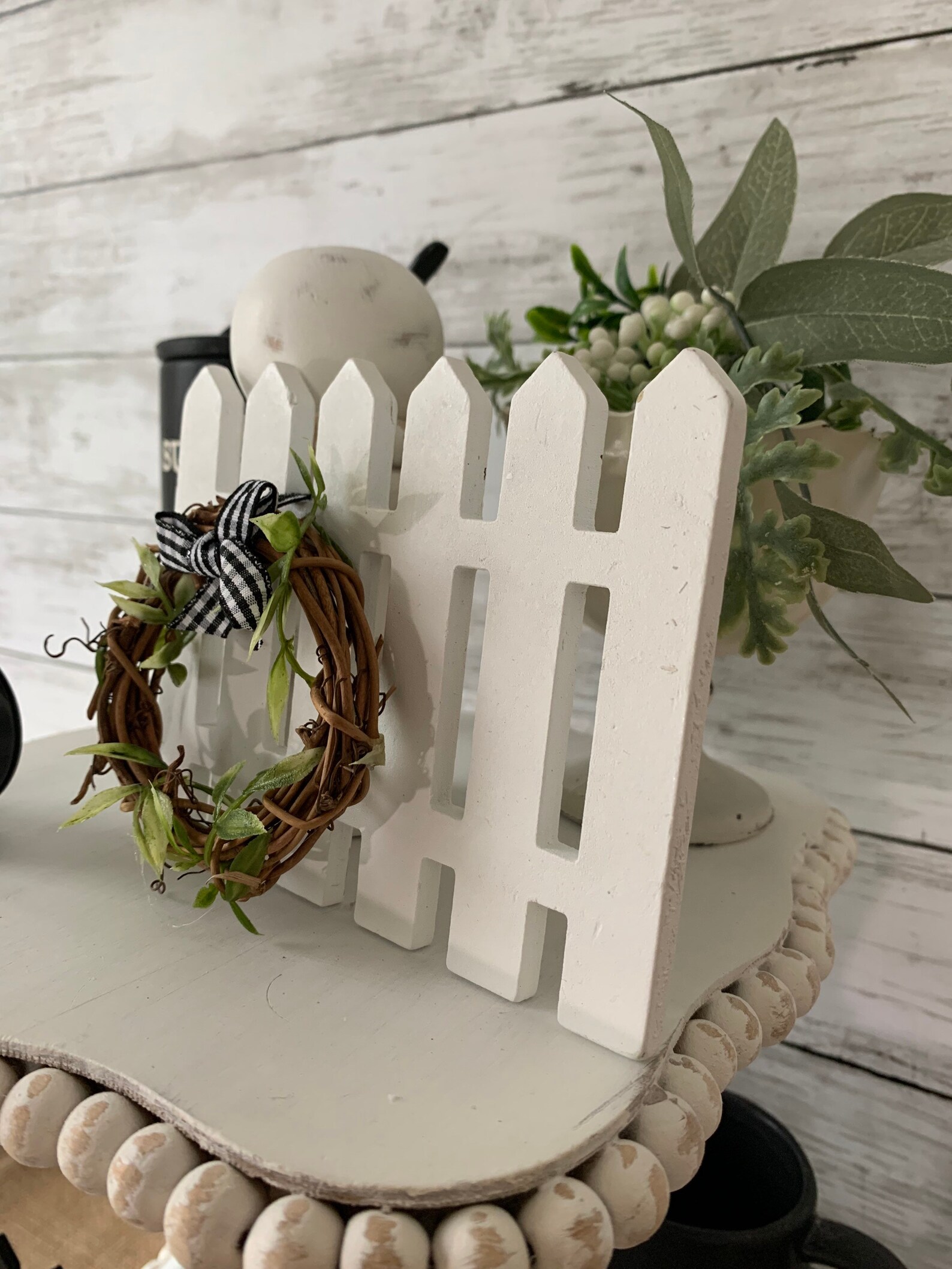 Mini Wooden Picket Fence for Tiered Tray Tiered Tray Decor Etsy