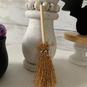 Halloween Tiered Tray Decor, Witches Brew, Witch tiered tray, Halloween home decor, mini witches cauldron, witch broom, image 5