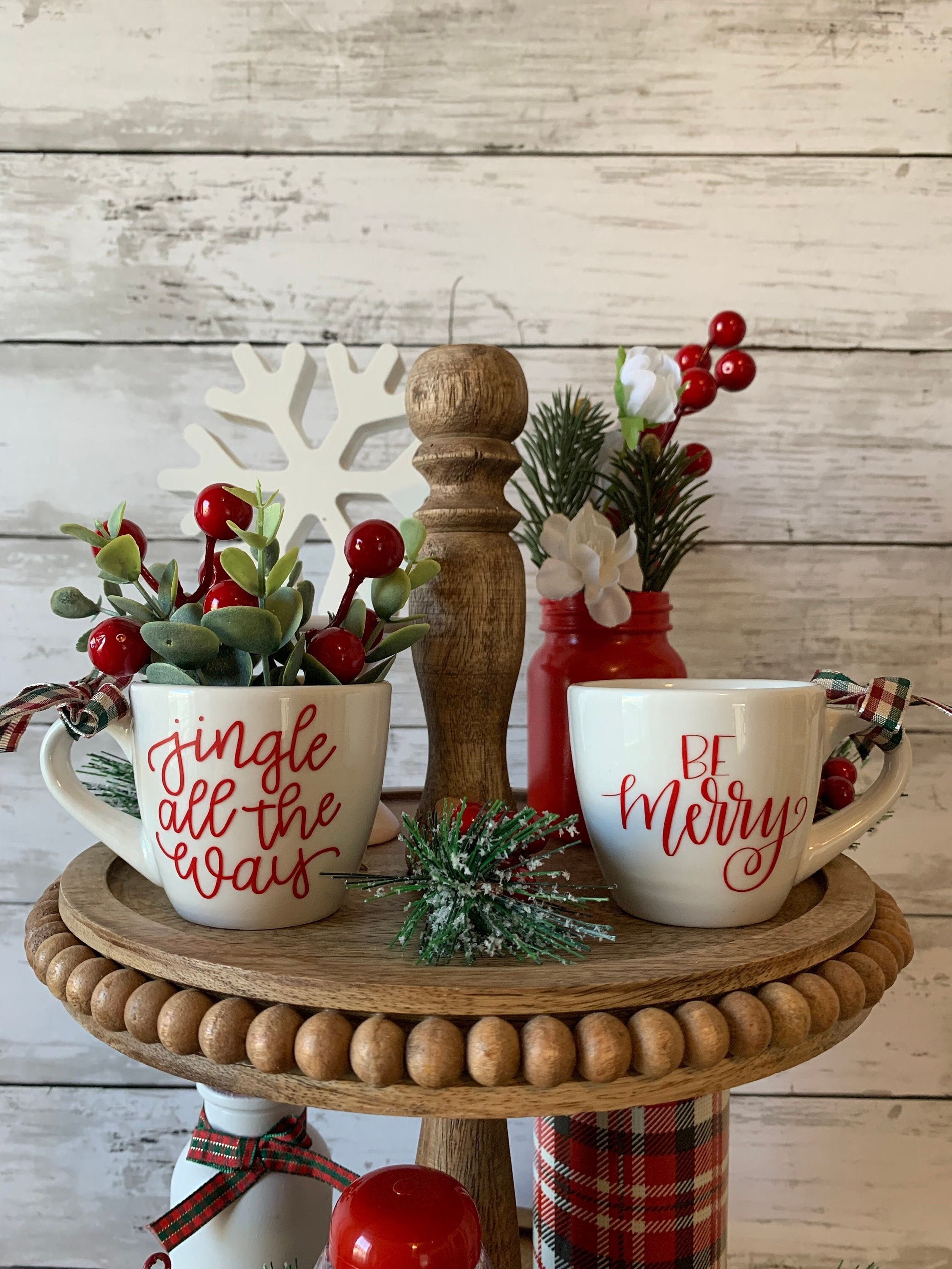 Mini mug for tiered tray, Christmas mini mug, Christmas tiered tray d…