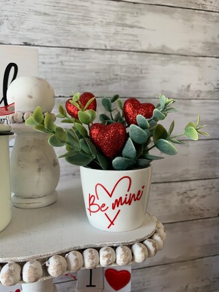 Mini Cassa In Legno Per Decorazioni San Valentino: Gnomo Peluche E Accessori Rustici Per Vassoio, Idea Regalo Primaverile Per La Casa