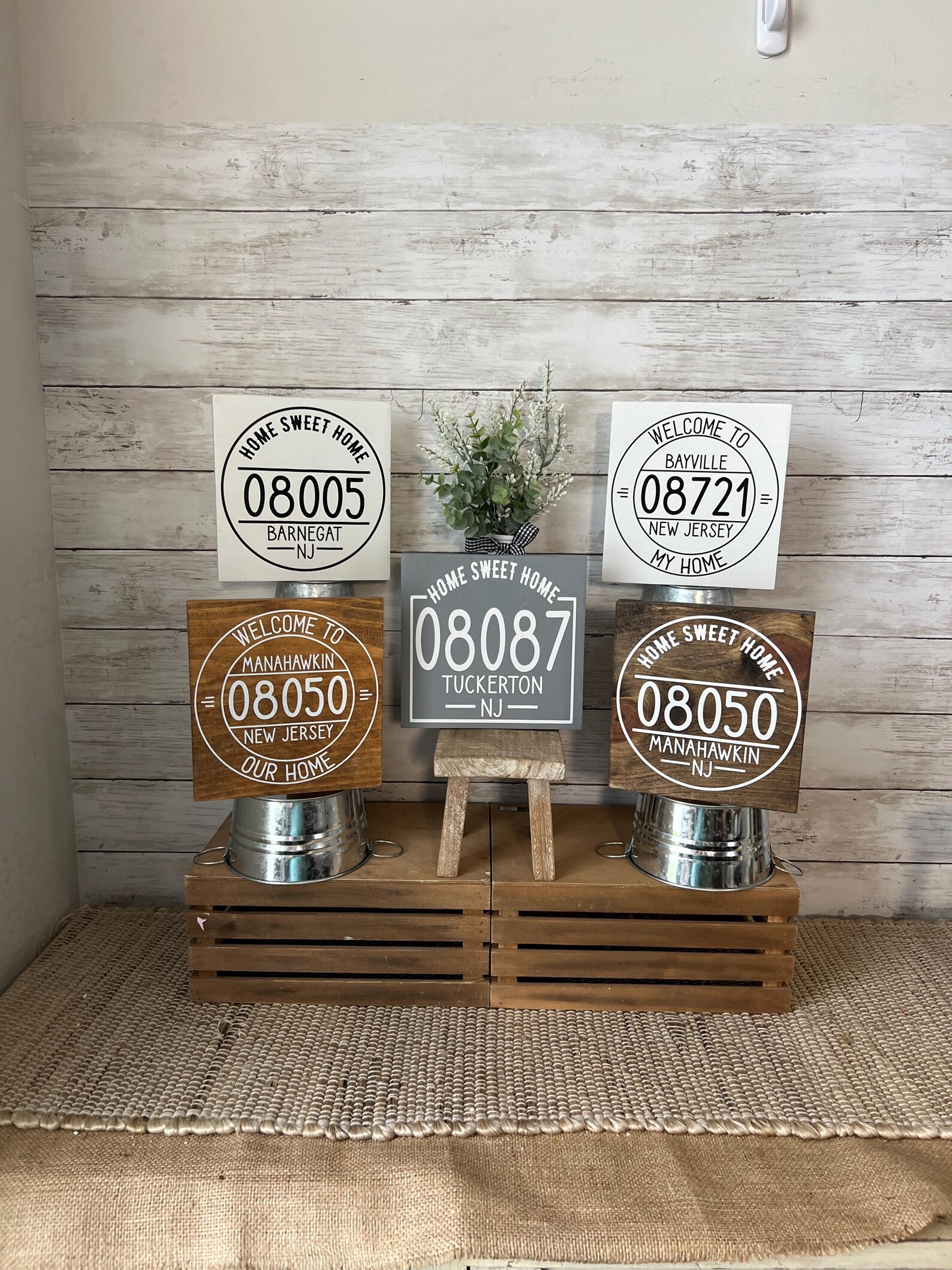 Zip Code Magnets Personalized ZIP Code Sign, City and State Sign, Personalized Location ...