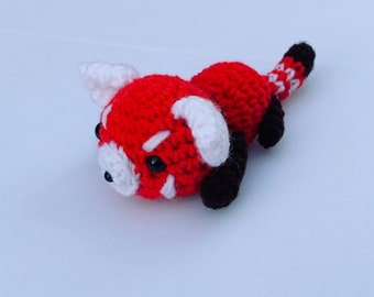 Red panda amigurumi crochet pattern, crochet pattern pdf, crochet red panda