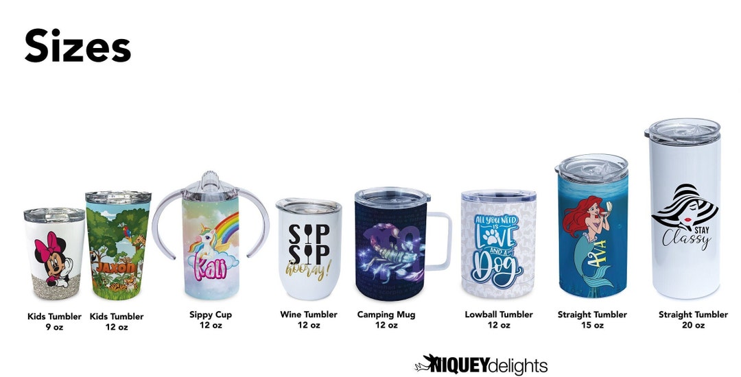 Custom, Tumblers and Mug for All Ages, Adults, Kids, Toddler, Stainless