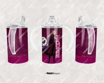 Personalized Frozen Anna Drinkware - Sippy Cup with Duo Lid, 15oz, 12oz, 9oz | Stainless Steel Tumblers