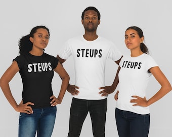 Steups Rundhals-T-Shirt, karibische Sprüche, grafisches T-Shirt