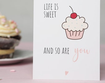 Postkarte "Life is sweet"