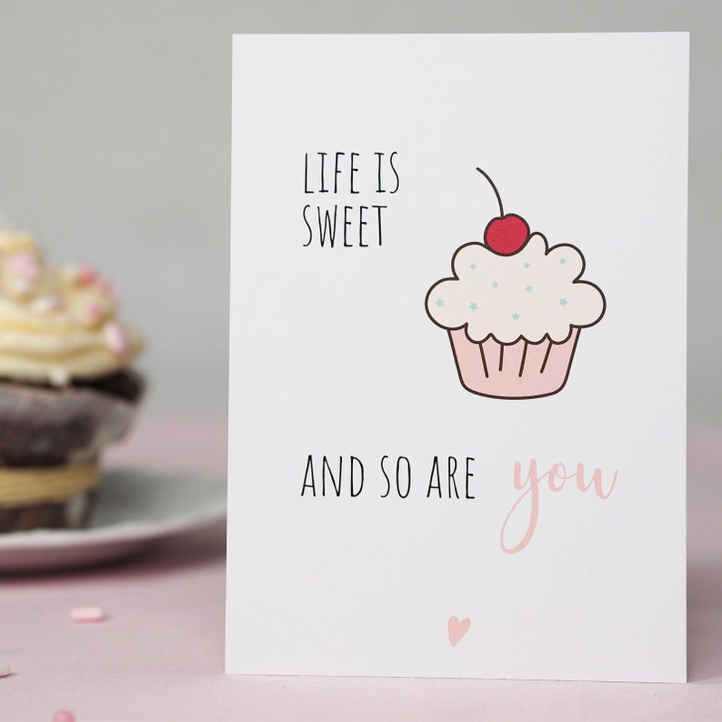 Postkarte Life is sweet Bild 1