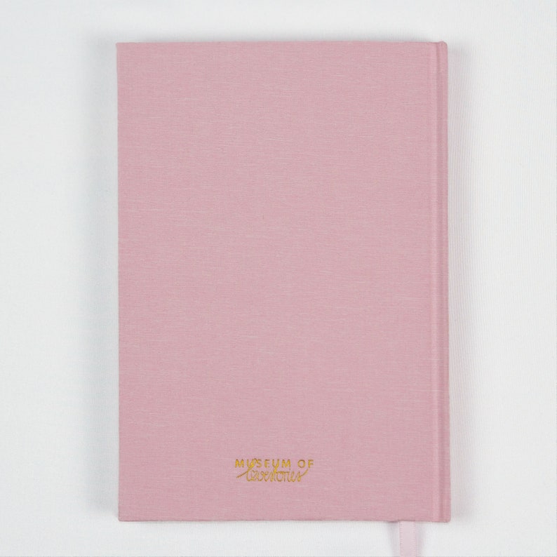 Notebook, Diary, Notebook, Linen, A5, Gift, Pink image 4