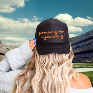 Embroidered Good Day for Game Day Foam Trucker Hat, Game Day Trucker Hat, College Football Hat, Football Apparel, Team Hat, School Spirit