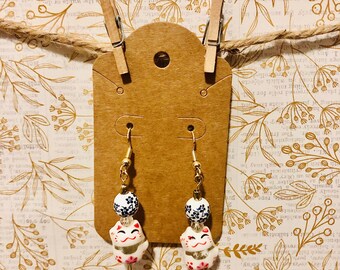 Lucky Cat Earrings