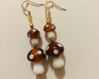 Whimsical Mushroom Earrings
