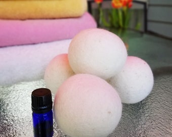 Wool Dryer Balls with Essential Oil Fragrance Laundry Kit