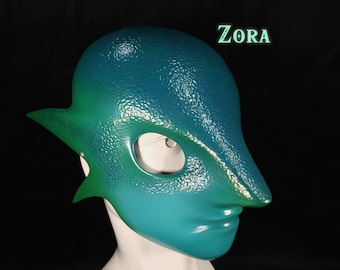 Máscara de Zora de La Leyenda de Zelda / Para usar / Cosplay de Zelda / Máscara de Majora / Pintada a mano