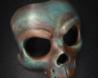 Máscara de calavera de dibujos animados / Cara de calavera de dibujos animados / Máscara de Halloween estilo cómic / Máscara de hueso para cosplay / Máscara divertida de la Parca / Accesorio de disfraz / Máscara de calavera