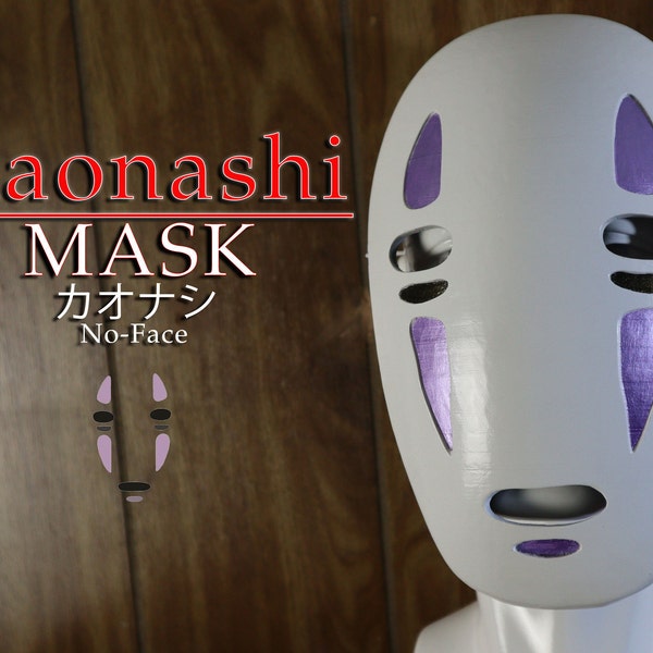 Keine-Gesichtsmaske | Kaonashi - Handgemacht, 3D gedruckt und handbemalt | Cosplay und Halloween bereit | Hochwertige einzigartige japanische Maske |