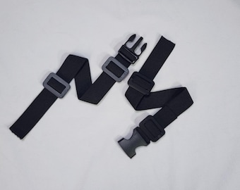 Kit de correas ajustables para mascarilla de 2 vías: 2 bandas elásticas de punto, 2 deslizadores y hebilla de liberación rápida de 2 vías / Hebilla de plástico de 2 vías, Cosplay, Mascarilla facial