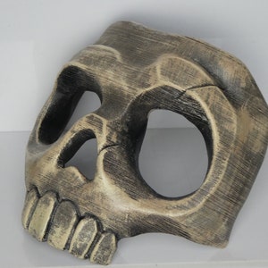 Skull Mask | Cosplay Mask | Wearable Skull Mask | Skull Face | Halloween Mask | Hand Painted | Half Skull Mask | Skeleton Mask | Skull Décor