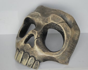 Skull Mask | Cosplay Mask | Wearable Skull Mask | Skull Face | Halloween Mask | Hand Painted | Half Skull Mask | Skeleton Mask | Skull Décor
