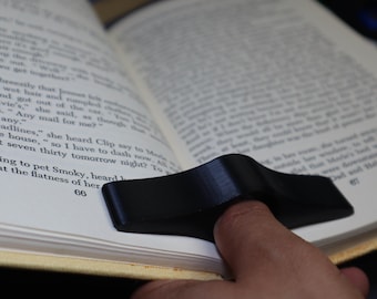 Book Page Holder | Book Ring | one handed book reader |  Thumb holder | 3D Printed | Thumb Assist Book Page Holder | Reader Gift |