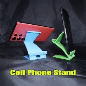 Cell Phone Stand - Perfect for desk, travel, streaming, and video calls.  Multiple color options and made to last.