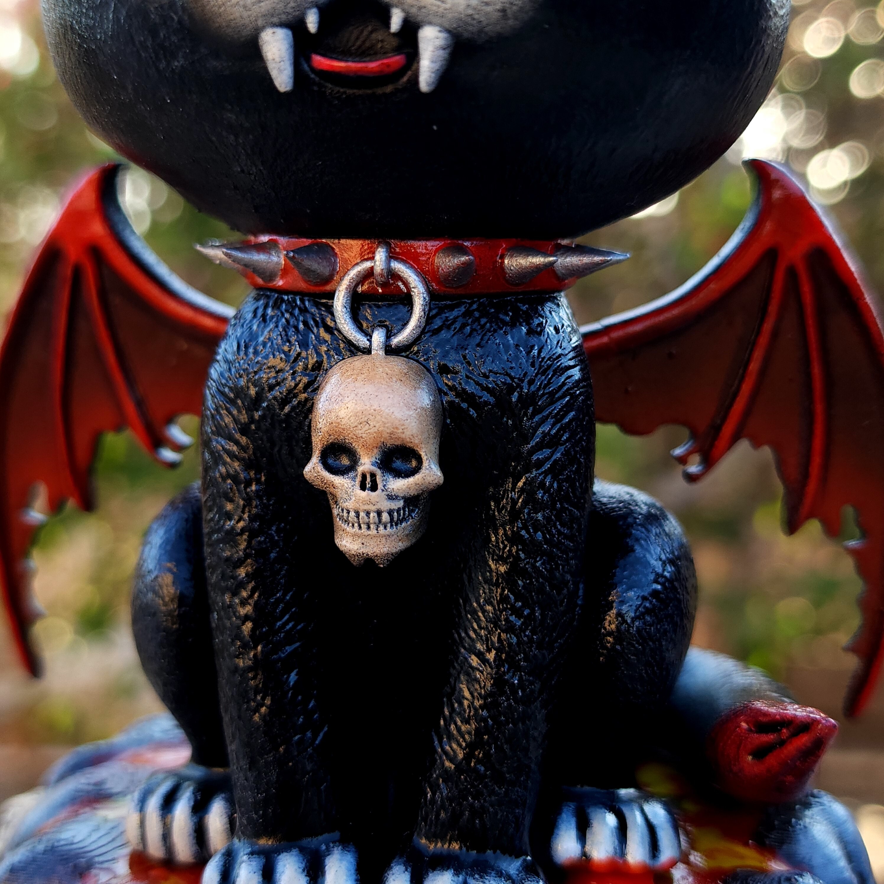 新品　スパイラル　バットキャット　黒猫ぬいぐるみ　悪魔　DEVIL Nether Cat Statue | Devil Cat | Void Cat | - Etsy