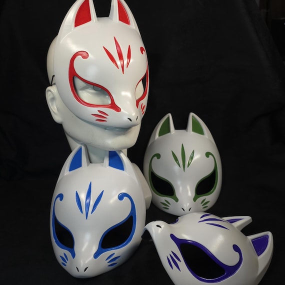 Kitsune Japanese Mask – Hand Painted Festival & Cosplay Fox Mask