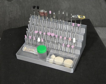 Dremel Bit Organizer / Rotary Bit Holder / Dremel Bit Holder / Dremel tool bit Stand / Bits / 60 Holes / Dremel and tool holder / burr /