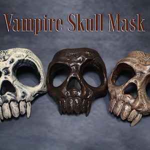 Skull Mask |Cosplay Mask | Wearable Skull Mask | Skull Face | Halloween Mask | Hand Painted | Skeleton Mask | Skull  | Vampire Skull Mask